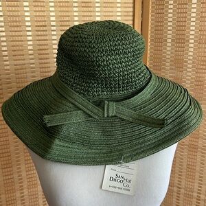 NWT San Diego Hat Co. Green Wide Brim Hat